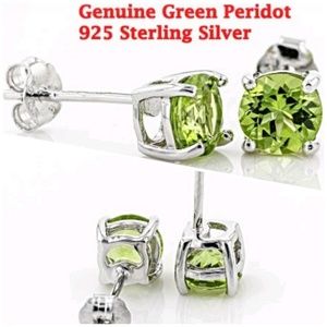 Sterling silver peridot earrings